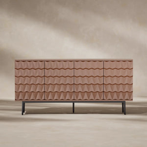 Reco Carved Pattern Wood Sideboard (70'')