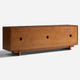Kalen Ash Wood Geometric Media Console (72'')