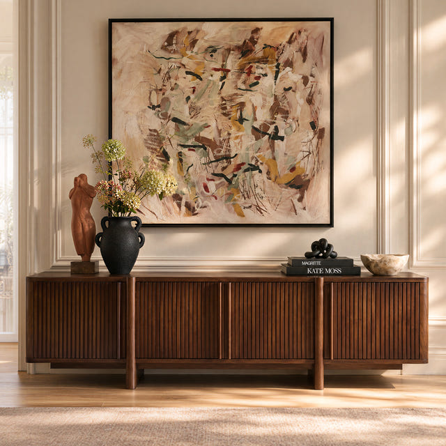 Lira Ash Fluted Media Console (79'')