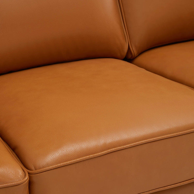 Thane Brown Genuine Leather Sofa (87")