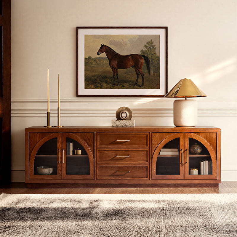 Renlor Ash Wood Arched Media Console (78'')