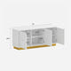 Vantix White Carved Glossy Sideboard (75")