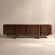 Lira Ash Fluted Media Console (79'')