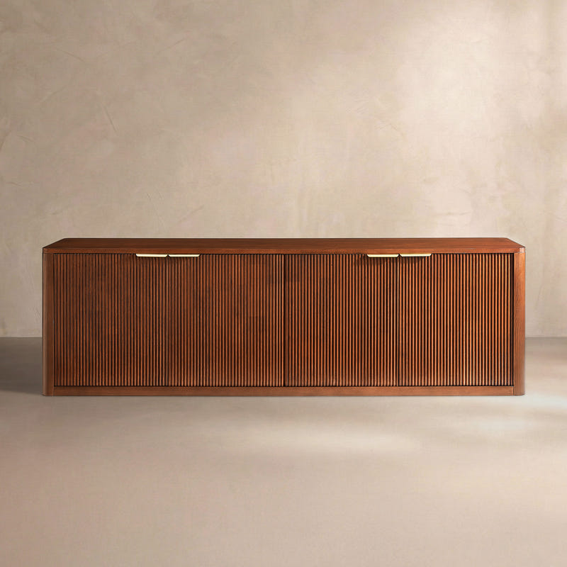 Calenor Fluted Rectangular Media Console (72")