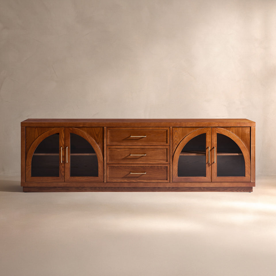 Renlor Ash Wood Arched Media Console (78'')