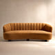 Velaf Chenille Curved Channeled Sofa (87'')
