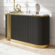 Rhyzo Faux Marble Fluted Oval Sideboard (62")
