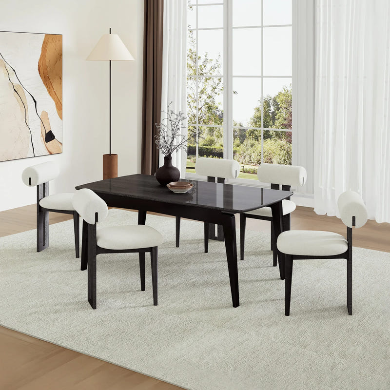 Woce Bouclé Dining Chair (Set of 2)