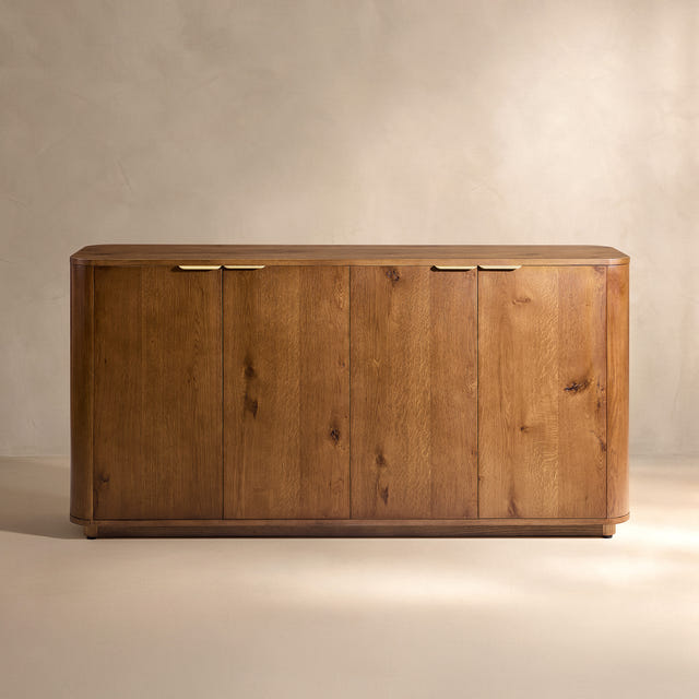Elowen Oak Curved Sideboard (63'')