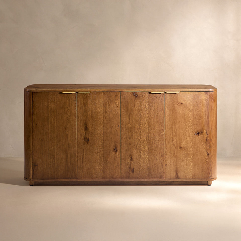 Elowen Oak Curved Sideboard (72'')