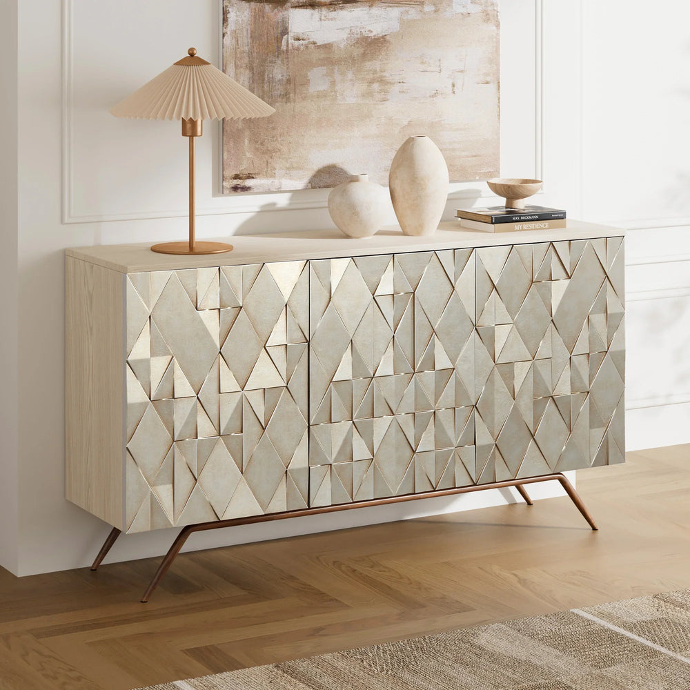 Geometric Textured Buffet (59'')