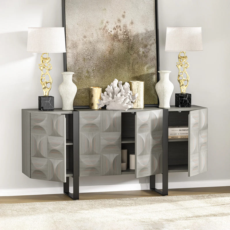 Antique 4-Door Sideboard (67'')