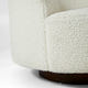 Floccus White Bouclé Round Swivel Chair