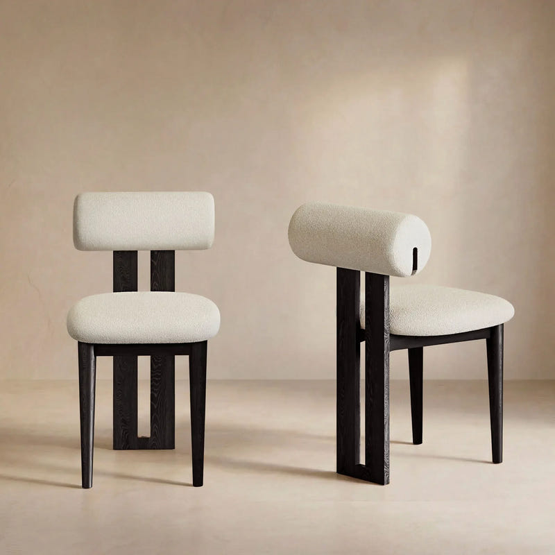 Woce Bouclé Dining Chair (Set of 2)