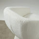 Nephele White Bouclé Barrel Swivel Chair