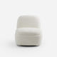 Niveous White Bouclé Swivel Chair