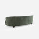 Velaf Green Chenille Curved Channeled Sofa (87'')