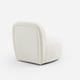 Niveous White Bouclé Swivel Chair