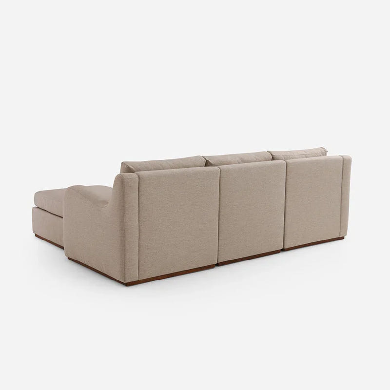 Arden Oatmeal Cotton & Linen Sofa with Ottoman (101")