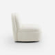 Niveous White Bouclé Swivel Chair