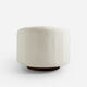 Floccus White Bouclé Round Swivel Chair