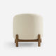 Giverny White Cotton & Linen Barrel Accent Chair