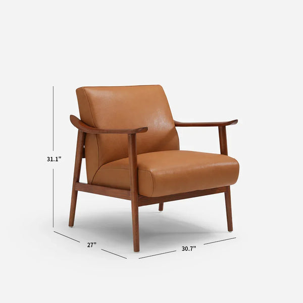 Nestor Genuine Leather Accent Chair