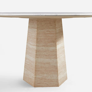 Merano White Round Dining Table (47")