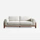 Darcy Gray Cotton & Linen Sofa (89")