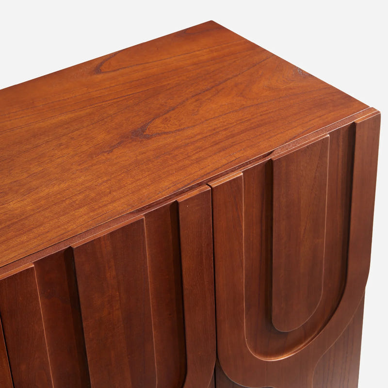 Vidar Carved Mindi Wood Media Console (78")