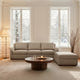 Arden Oatmeal Cotton & Linen Sofa with Ottoman (101")