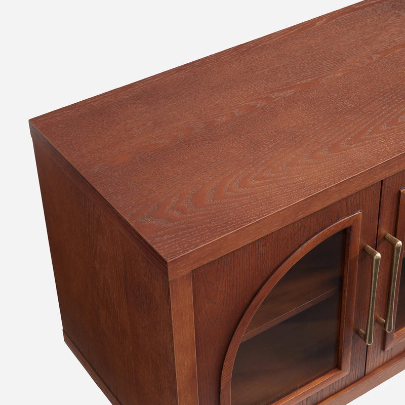 Artemis Walnut Arched Media Console (79")
