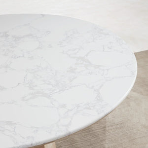 Merano White Round Dining Table (47")