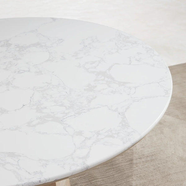 Merano White Round Dining Table (47")