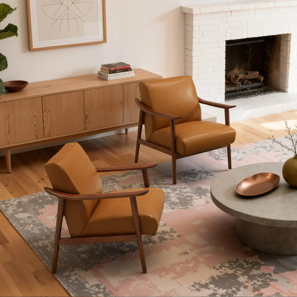 Nestor Genuine Leather Accent Chair