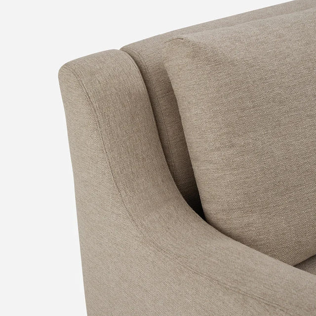Arden Oatmeal Cotton & Linen Sofa with Ottoman (101")