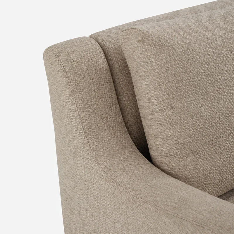 Arden Oatmeal Cotton & Linen Sofa with Ottoman (101")