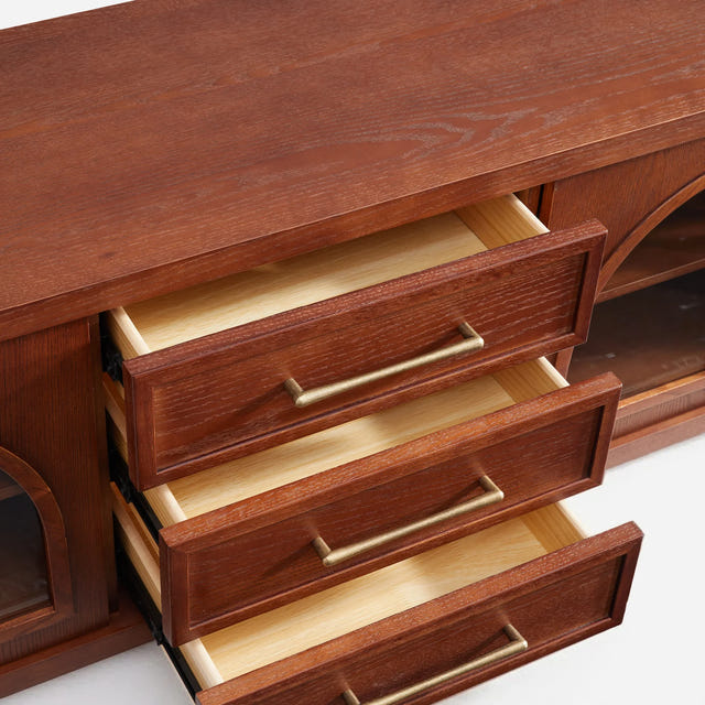 Artemis Walnut Arched Media Console (79")