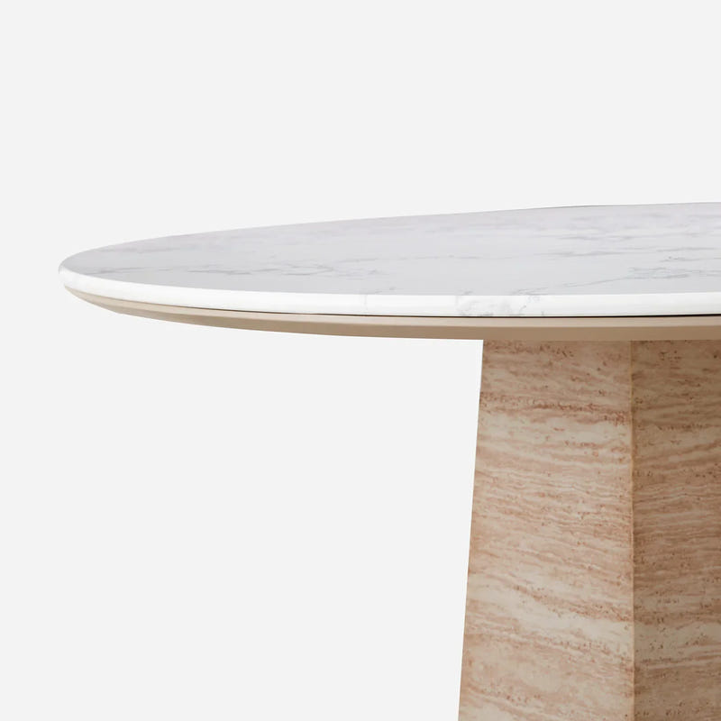 Merano White Round Dining Table (47")