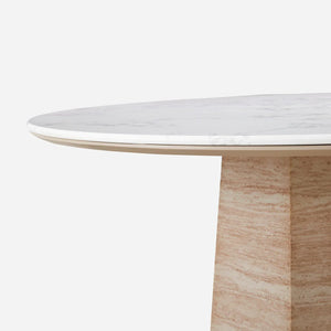 Merano White Round Dining Table (47")