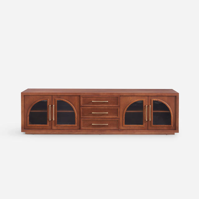 Artemis Walnut Arched Media Console (79")