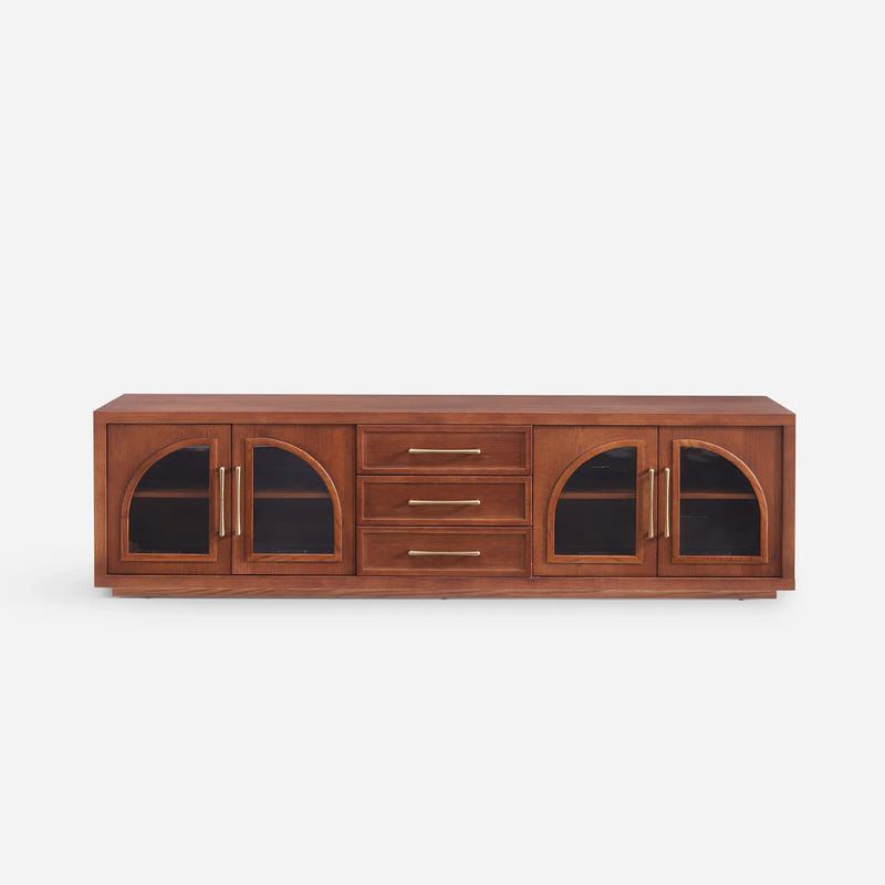 Artemis Walnut Arched Media Console (79")