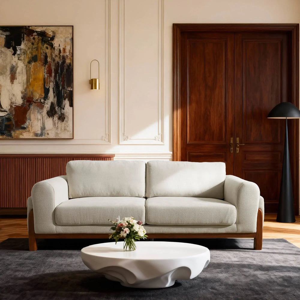 Darcy Gray Cotton & Linen Sofa (89")