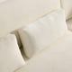 Giverny White Cotton & Linen Curved Sectional Sofa (158")