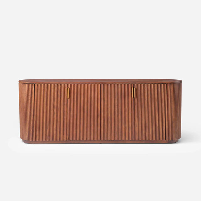 Esmond Fluted Oval Media Console (70")