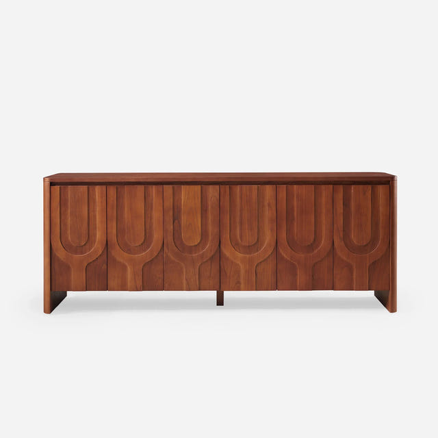 Vidar Carved Mindi Wood Sideboard (83")