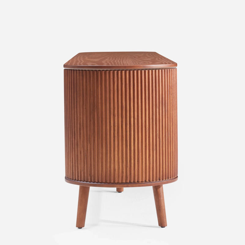 Esmond Fluted Oval Media Console (78")