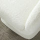 Nephele White Bouclé Barrel Swivel Chair