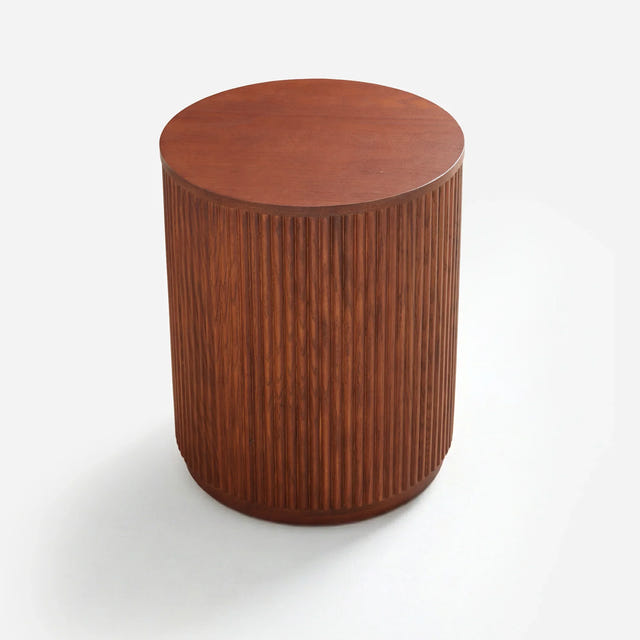 Esmond Fluted Round Side Table (16")