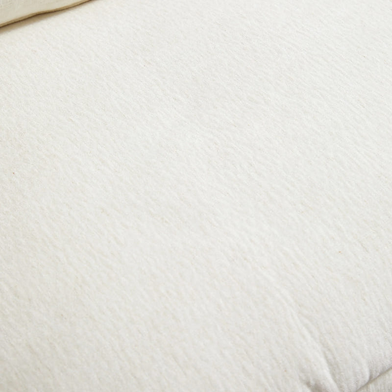 Luvia White Chenille Modular Sectional Sofa with Ottoman (120")
